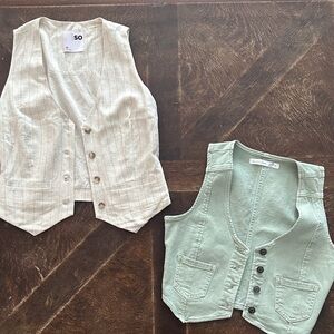 Boho Utility Vest Bundle | SO + Alter’d State | Size XS | Neutral & Sage